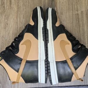 Nike Black and Tan High-Top Sneakers